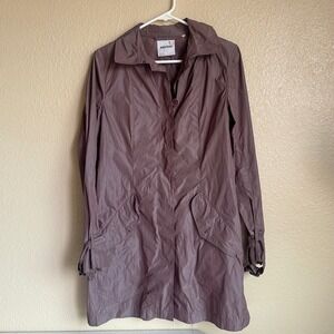 Aspesi Women's Mauve Purple Lightweight Trench Coat Jacket High End 9305687 Sz L